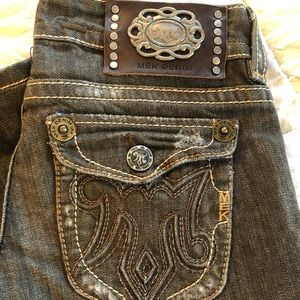 MEK Havana Brown Denim Short Bootcut Jean